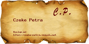 Czeke Petra névjegykártya
